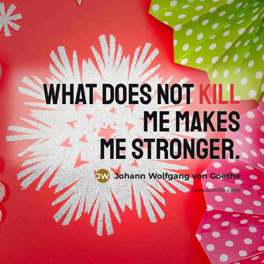 “What does not kill me makes me stronger.…” quote by Johann Wolfgang Von Goethe