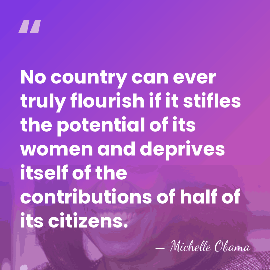 No country can ever truly flourish if it stifles the potential of&hellip; - Michelle Obama