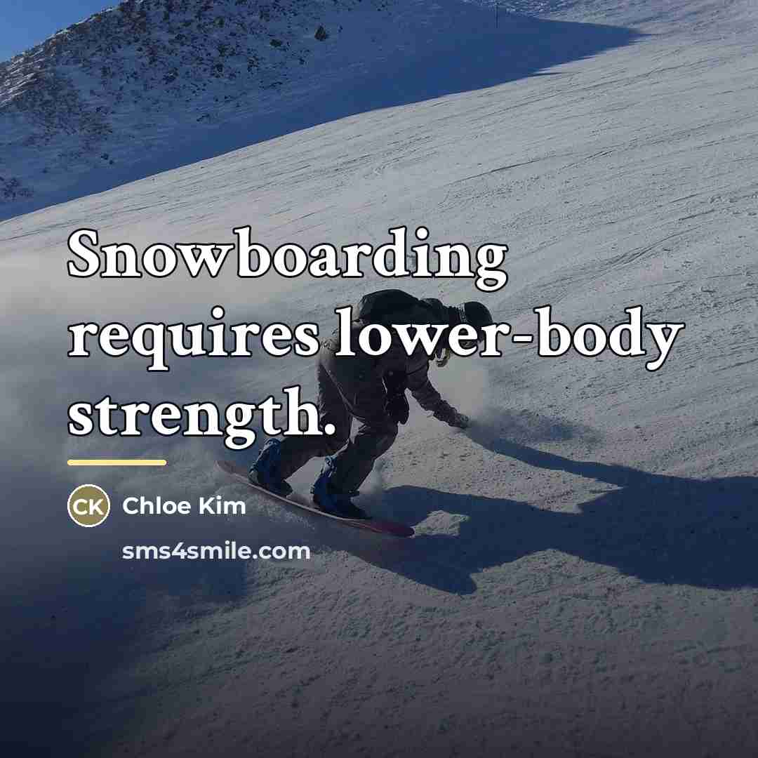 “Snowboarding requires lower-body strength.…” quote by Chloe Kim