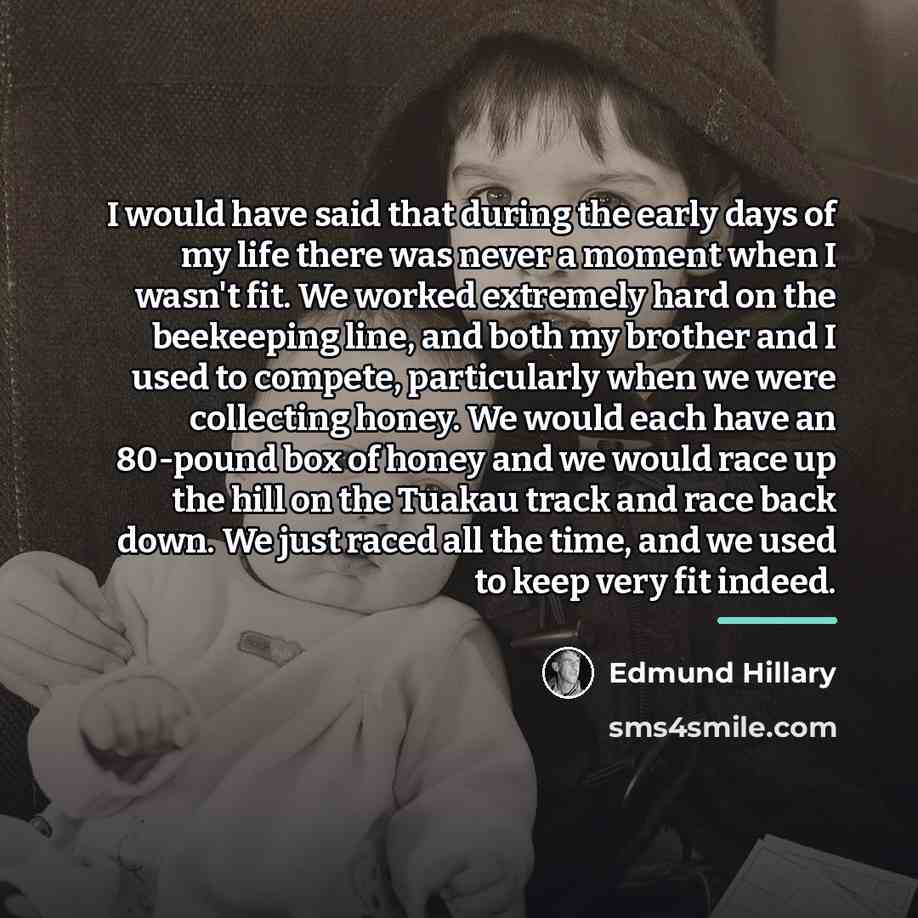 “I would have said that during the early days of…” quote by Edmund Hillary