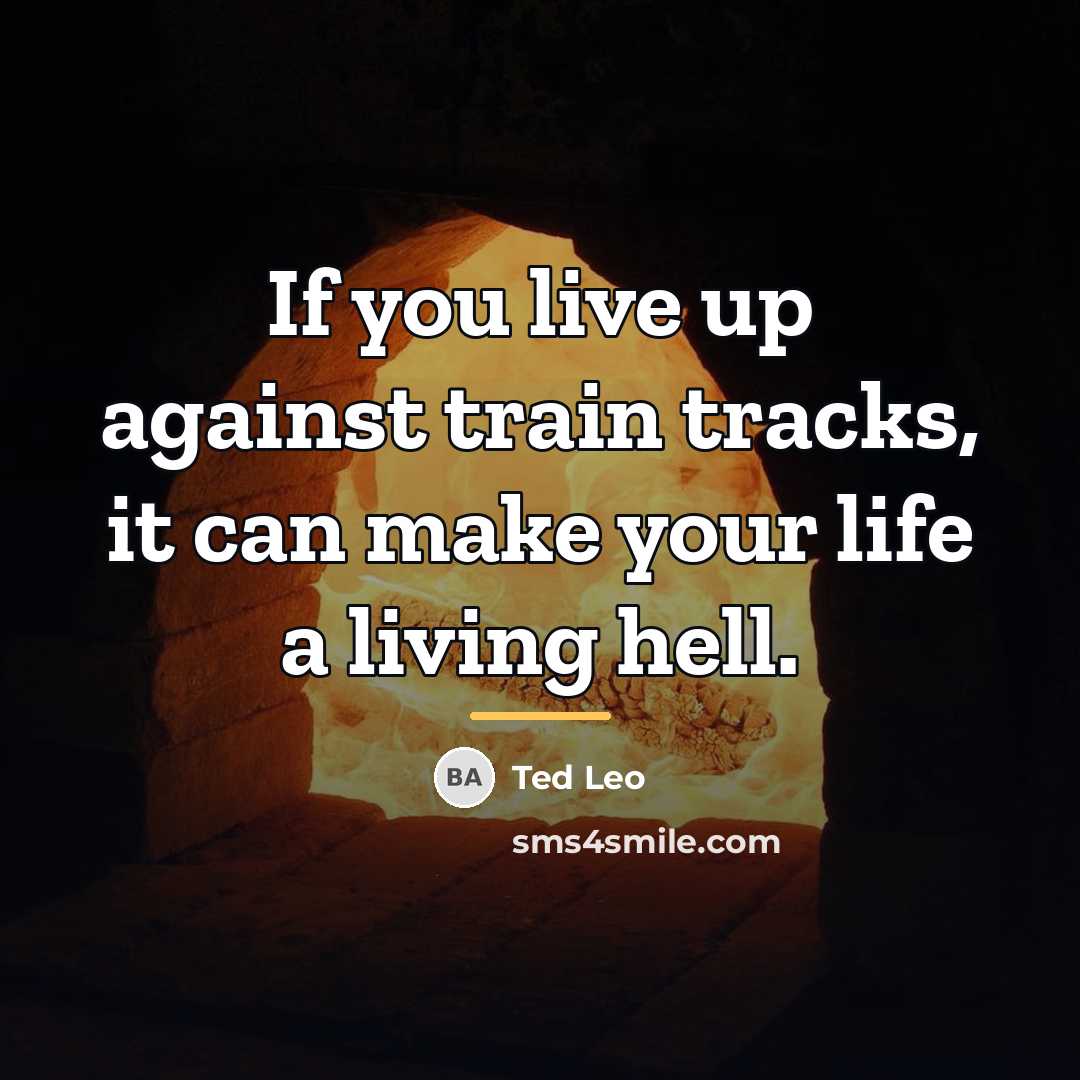“If you live up against train tracks, it can make…” quote by Ted Leo