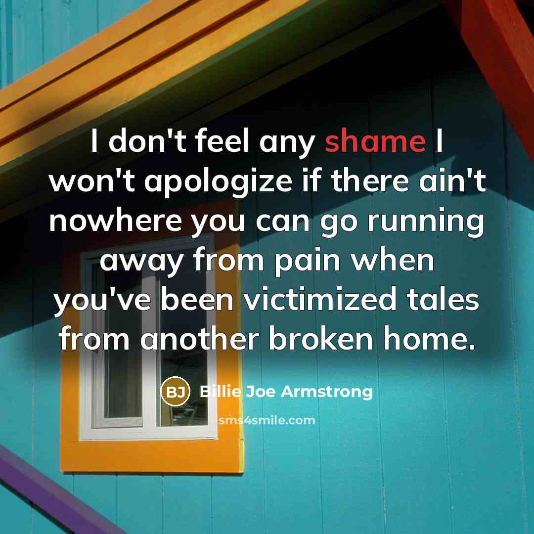 “I don't feel any shame I won't apologize if there…” quote by Billie Joe Armstrong