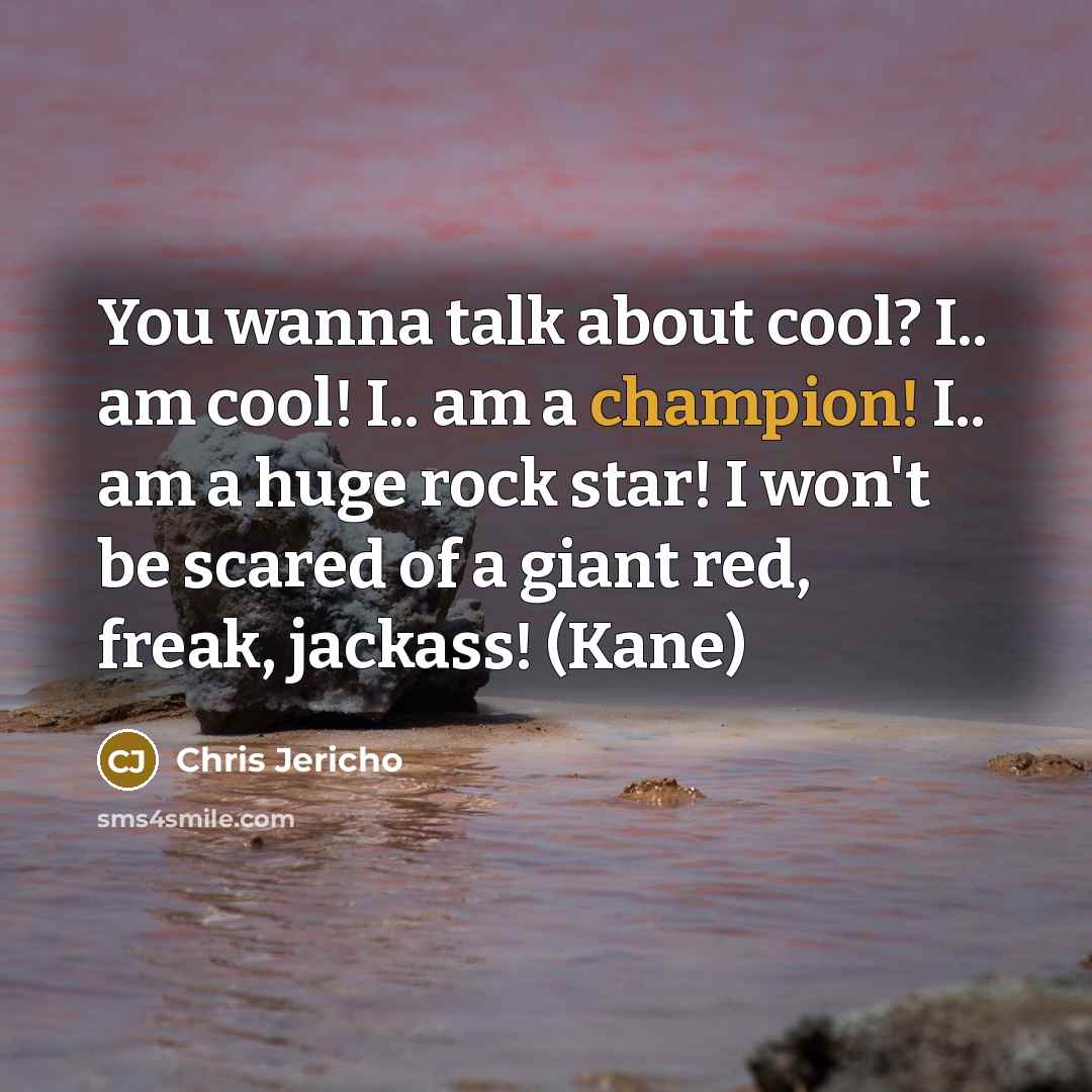 “You wanna talk about cool? I.. am cool! I.. am…” quote by Chris Jericho