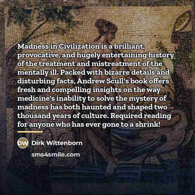 “Madness in Civilization is a brilliant, provocative, and hugely entertaining…” quote by Dirk Wittenborn