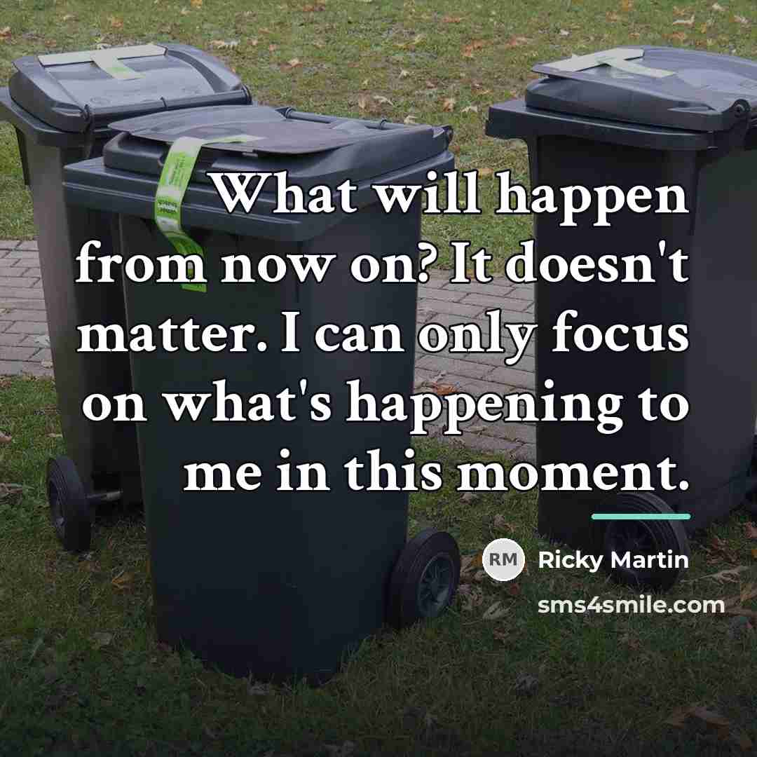 “What will happen from now on? It doesn't matter. I…” quote by Ricky Martin