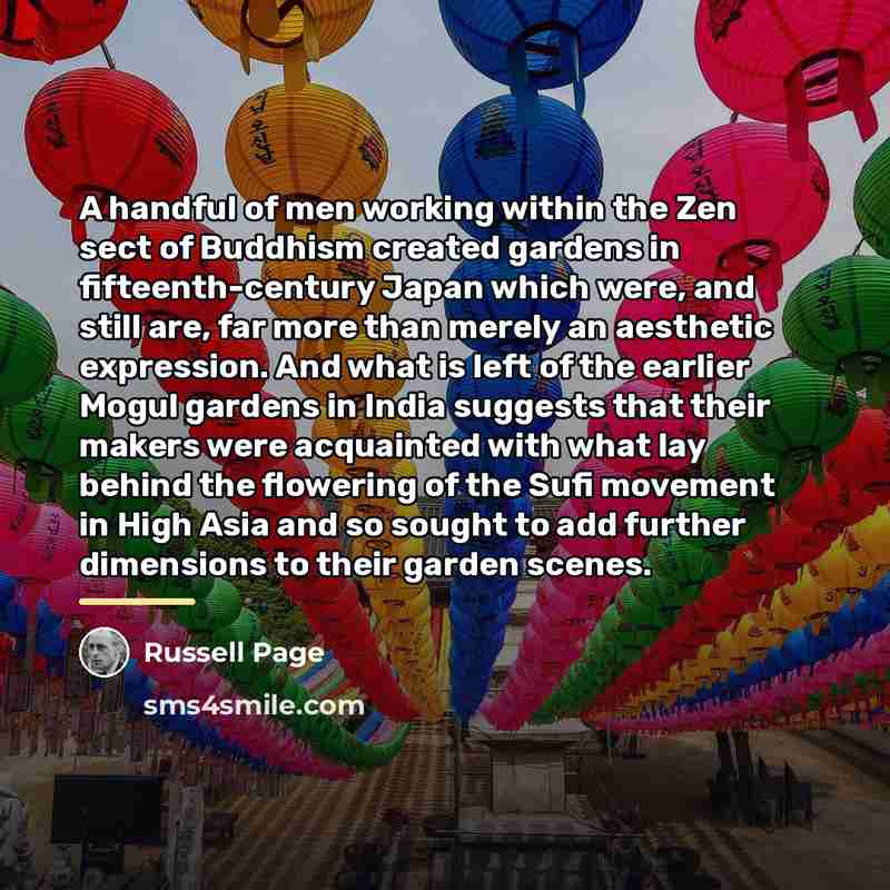 “A handful of men working within the Zen sect of…” quote by Russell Page