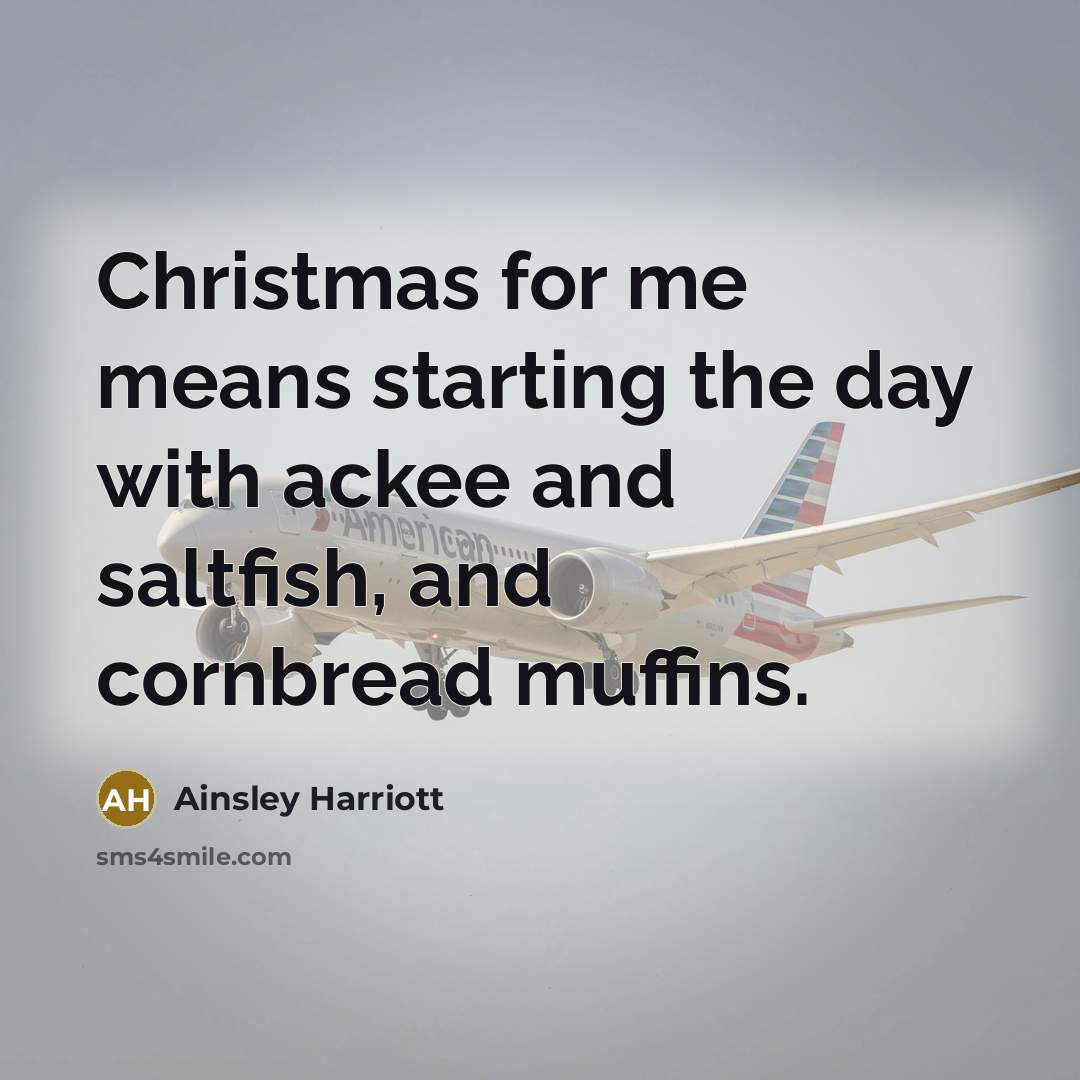“Christmas for me means starting the day with ackee and…” quote by Ainsley Harriott