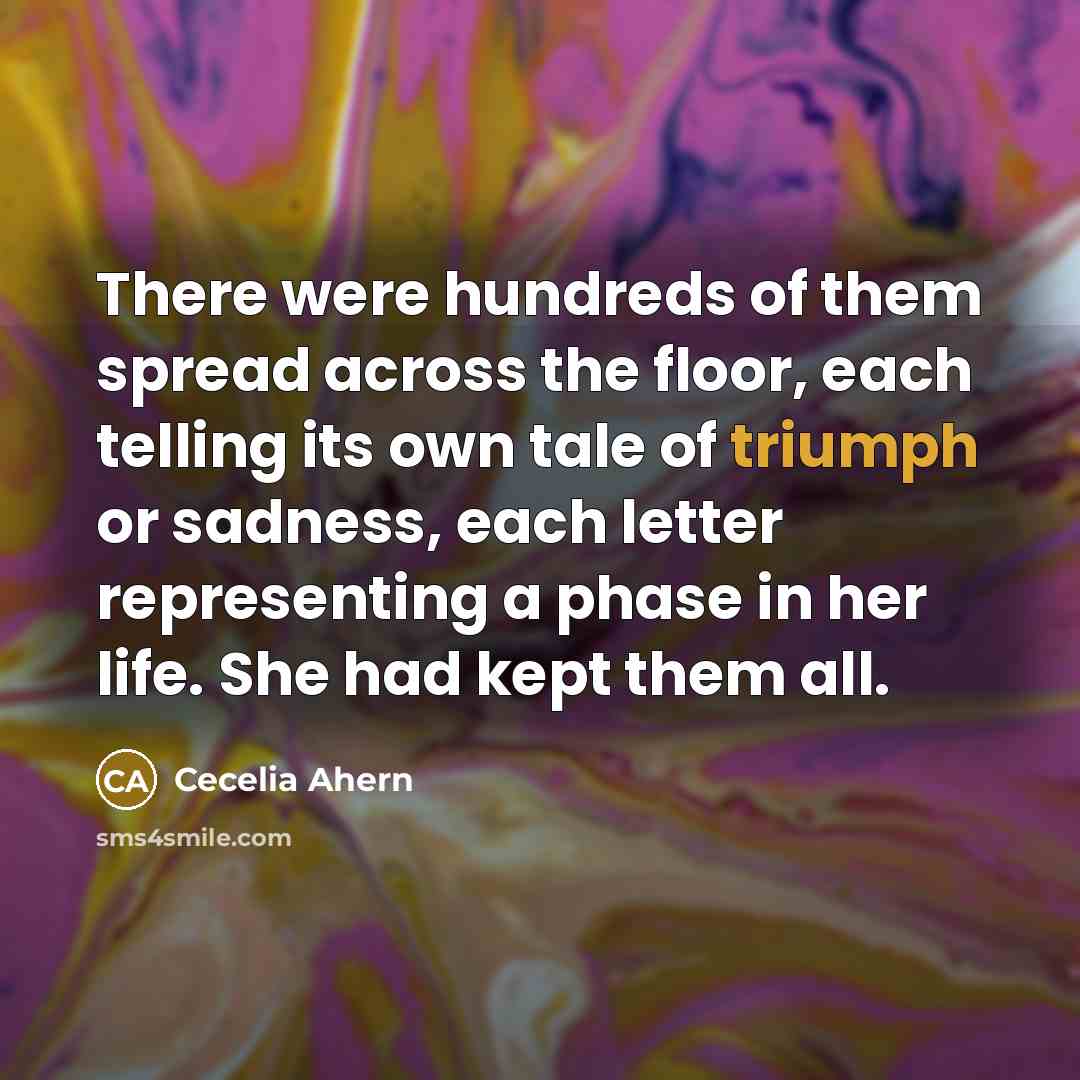 “There were hundreds of them spread across the floor, each…” quote by Cecelia Ahern