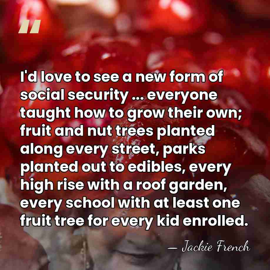 I'd love to see a new form of social security ... everyone&hellip; - Jackie French