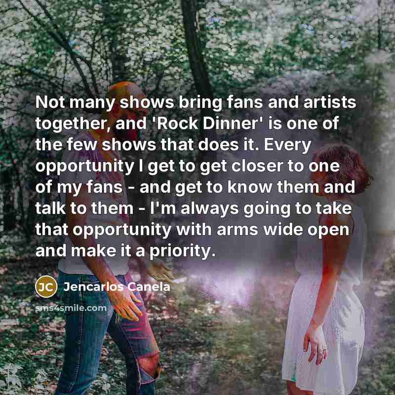 “Not many shows bring fans and artists together, and 'Rock…” quote by Jencarlos Canela