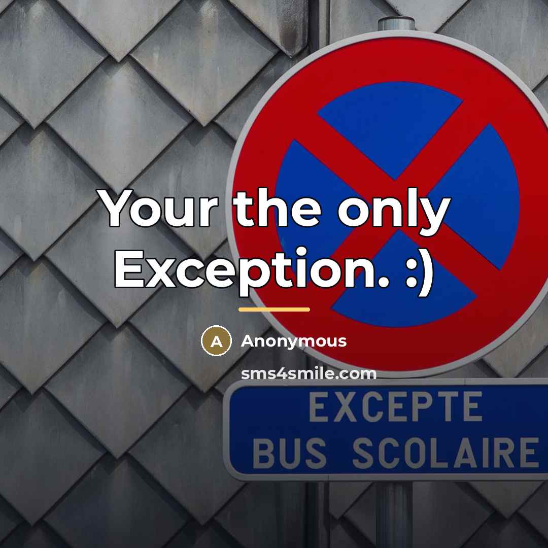 “Your the only Exception. :)…” quote by Anonymous