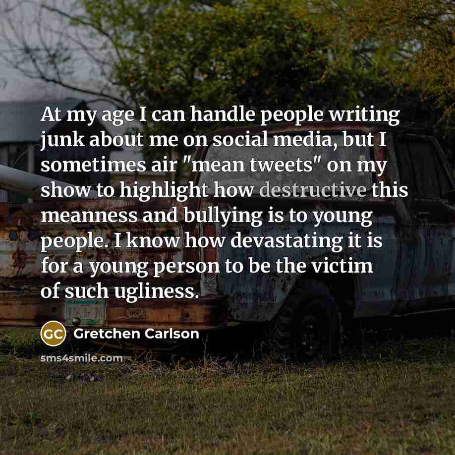 “At my age I can handle people writing junk about…” quote by Gretchen Carlson