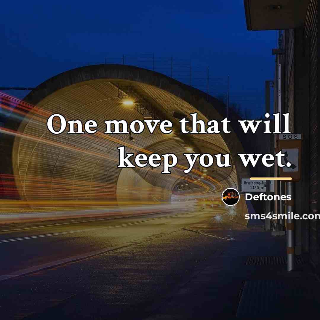 “One move that will keep you wet.…” quote by Deftones