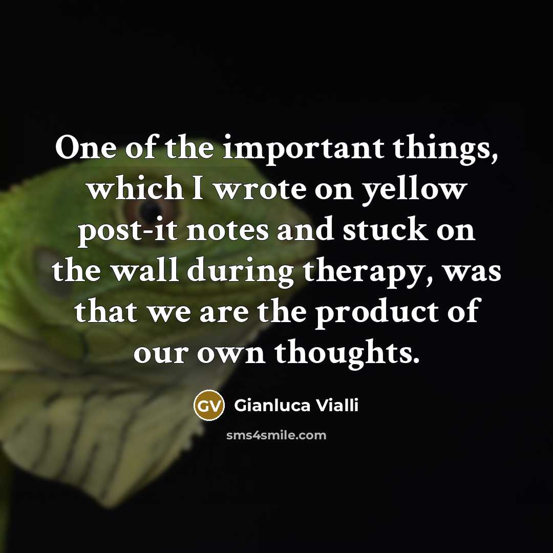 “One of the important things, which I wrote on yellow…” quote by Gianluca Vialli
