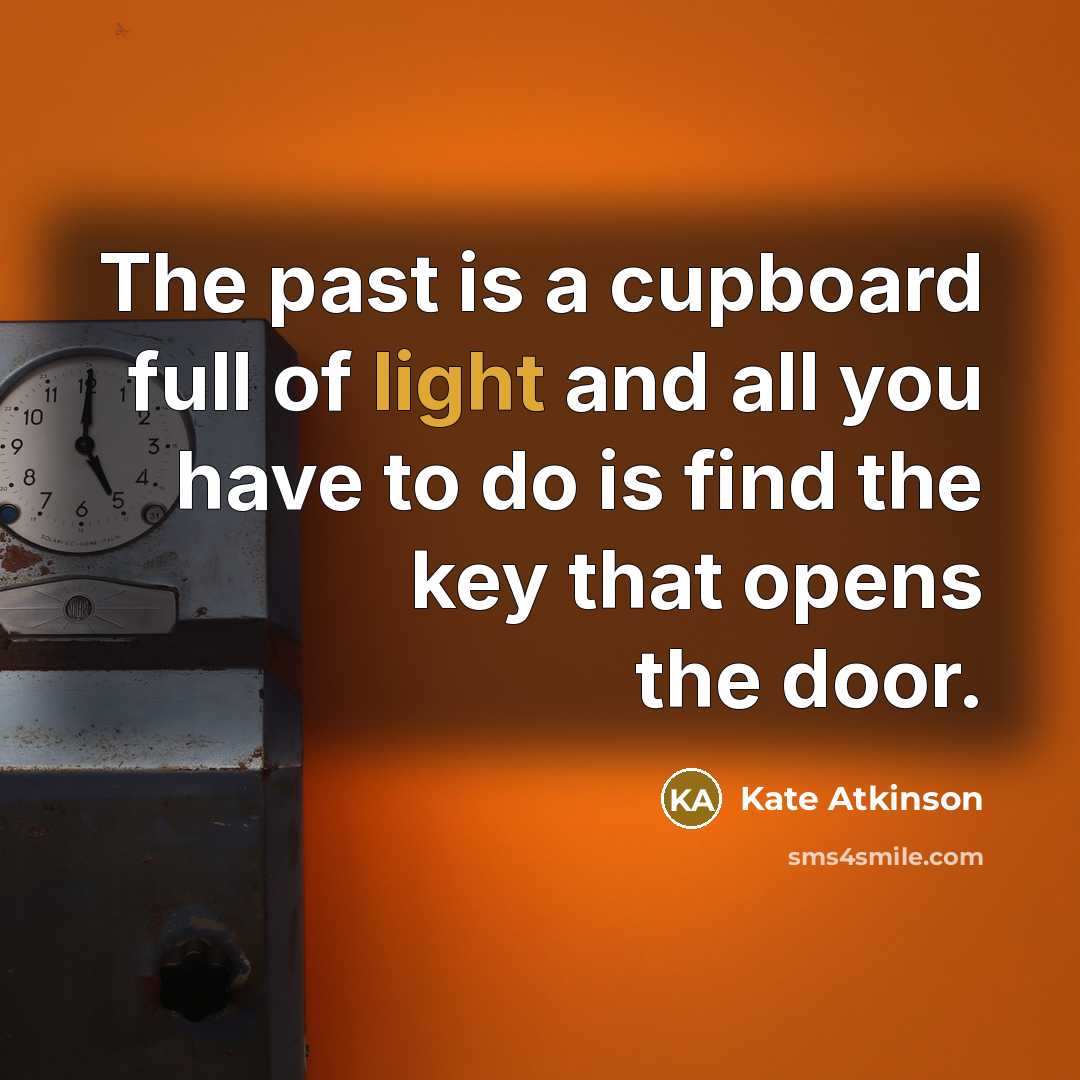 “The past is a cupboard full of light and all…” quote by Kate Atkinson
