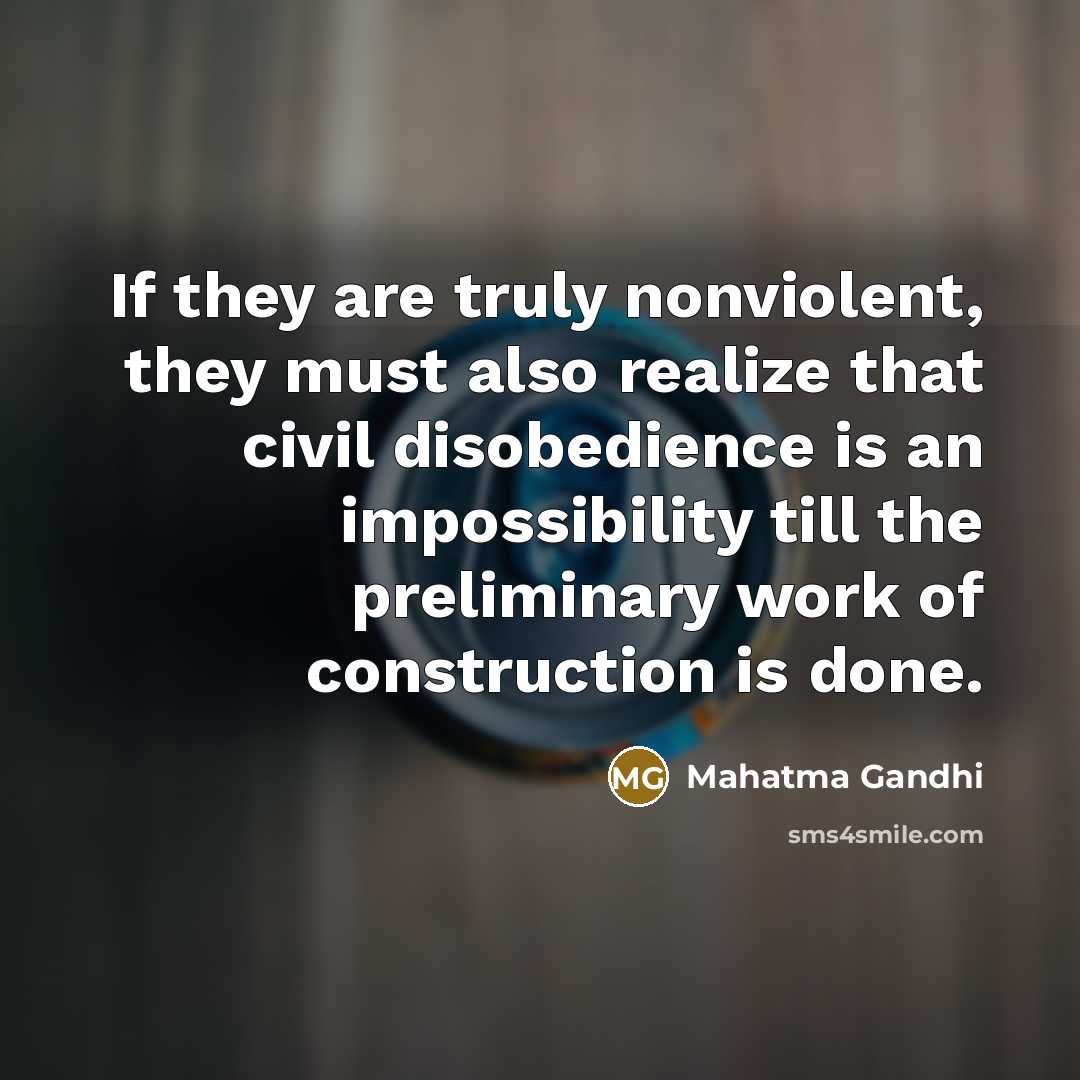 “If they are truly nonviolent, they must also realize that…” quote by Mahatma Gandhi