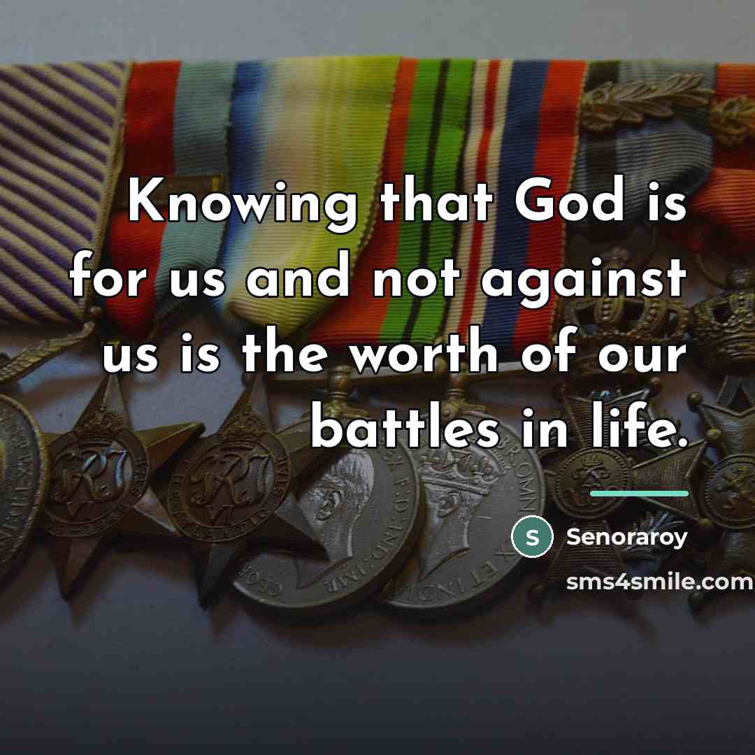 “Knowing that God is for us and not against us…” quote by Senoraroy