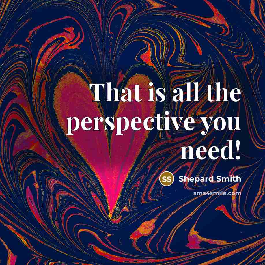 “That is all the perspective you need!…” quote by Shepard Smith