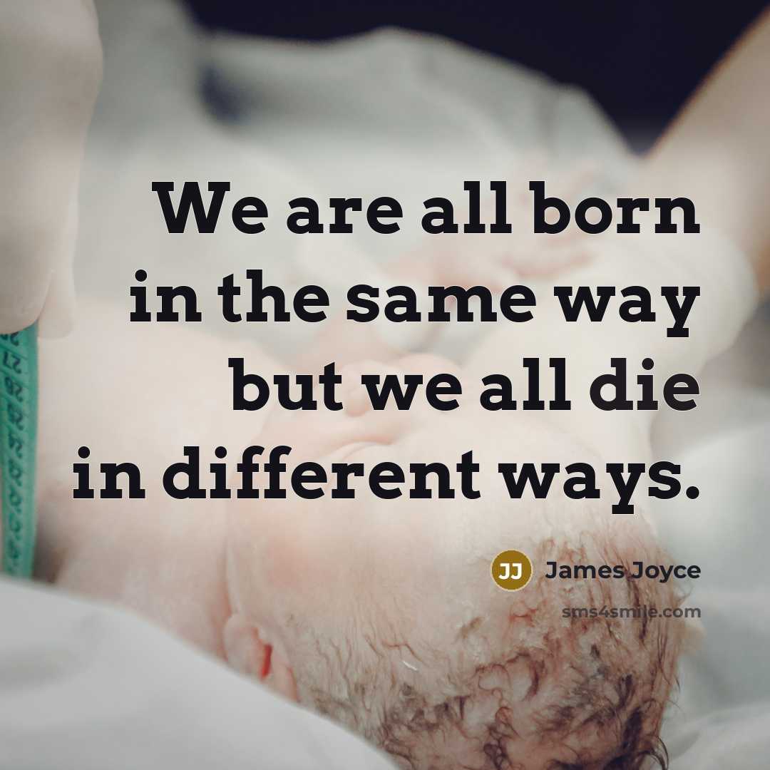 “We are all born in the same way but we…” quote by James Joyce