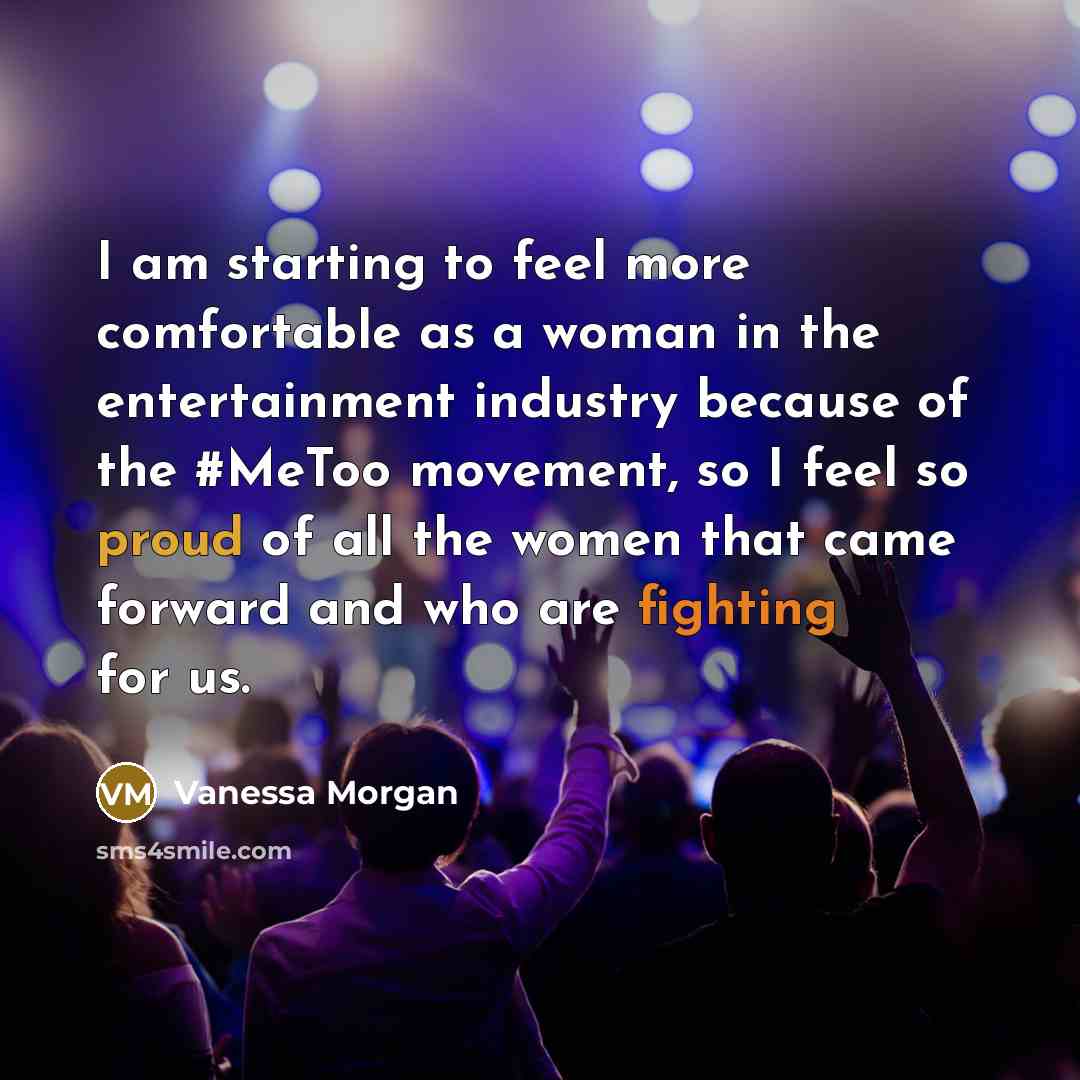 “I am starting to feel more comfortable as a woman…” quote by Vanessa Morgan