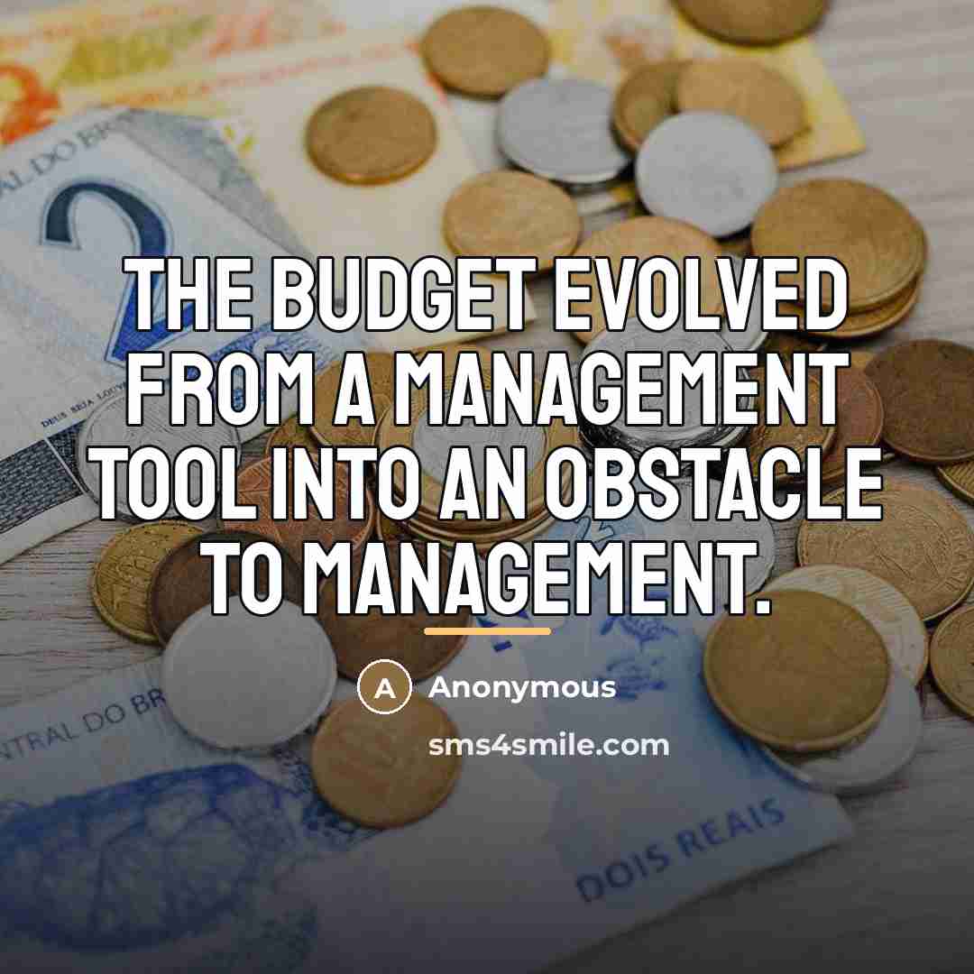 “The budget evolved from a management tool into an obstacle…” quote by Anonymous