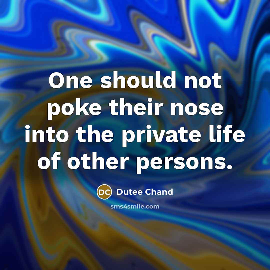 “One should not poke their nose into the private life…” quote by Dutee Chand