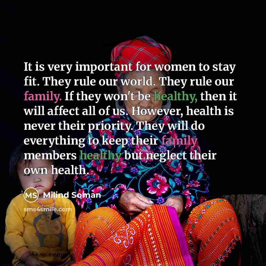 “It is very important for women to stay fit. They…” quote by Milind Soman