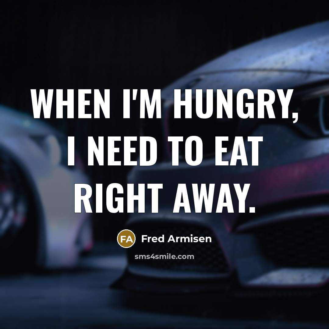 “When I'm hungry, I need to eat right away.…” quote by Fred Armisen