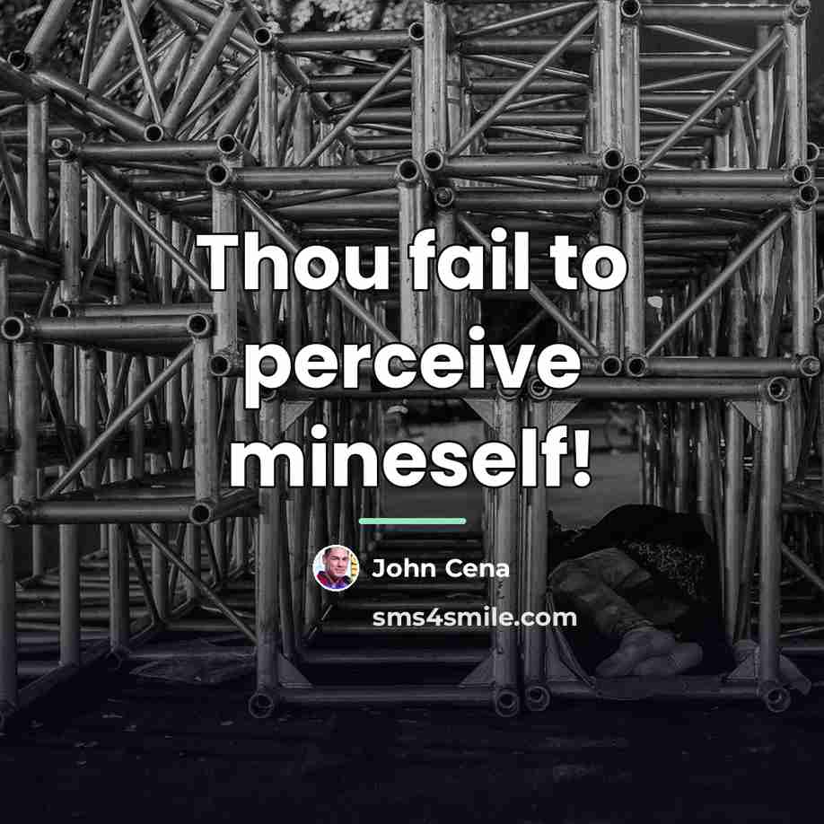 “Thou fail to perceive mineself!…” quote by John Cena