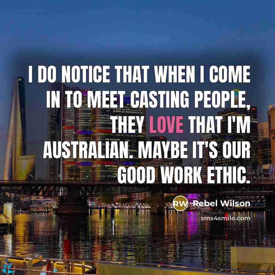 “I do notice that when I come in to meet…” quote by Rebel Wilson