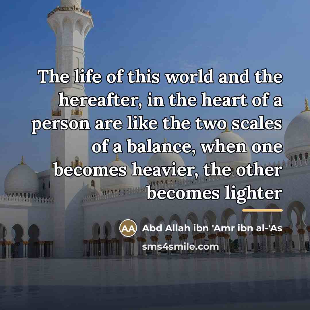 “The life of this world and the hereafter, in the…” quote by Amr ibn al-'As