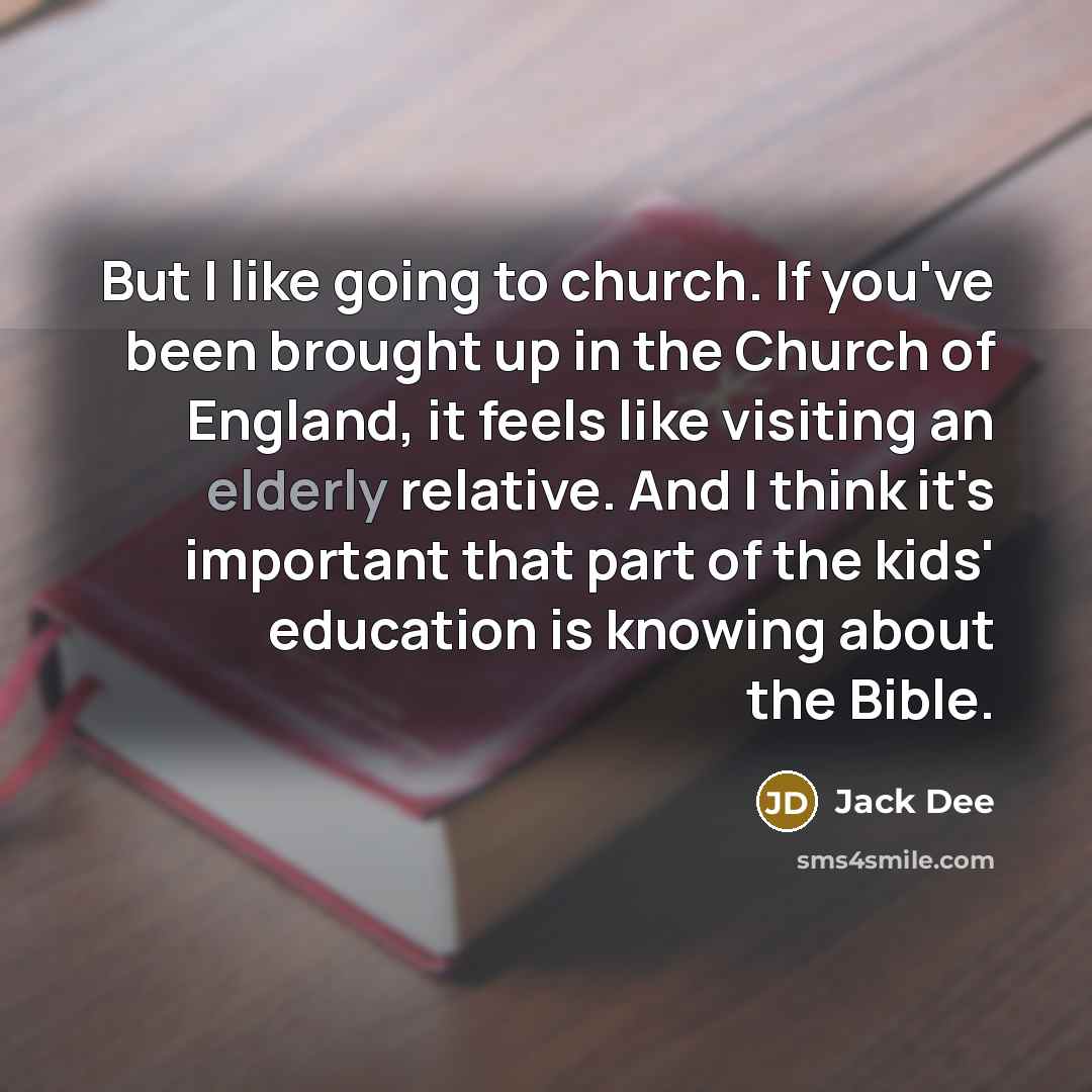 “But I like going to church. If you've been brought…” quote by Jack Dee
