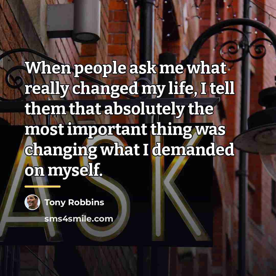 “When people ask me what really changed my life, I…” quote by Tony Robbins