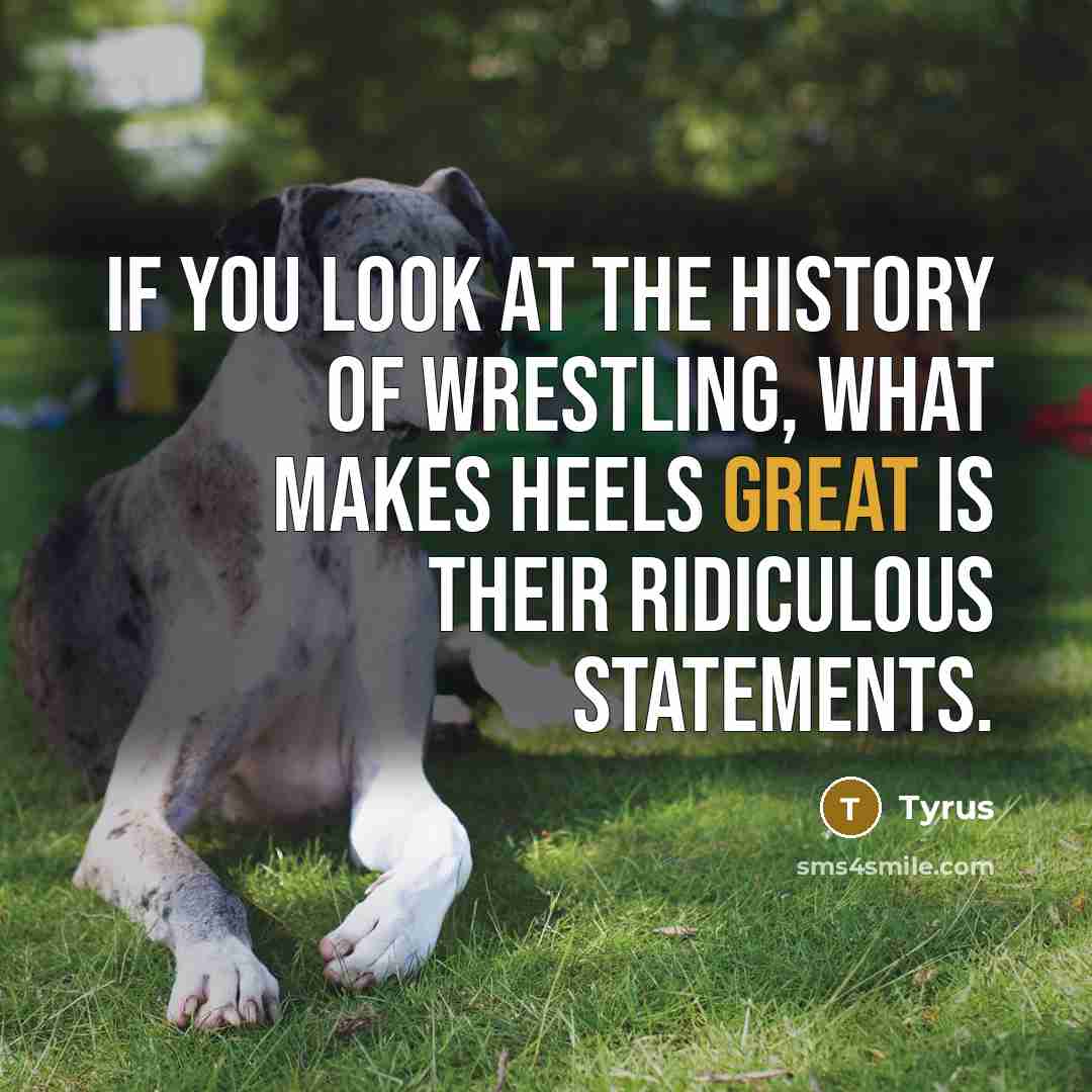 “If you look at the history of wrestling, what makes…” quote by Tyrus