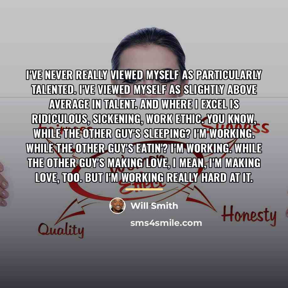 “I've never really viewed myself as particularly talented. I've viewed…” quote by Will Smith