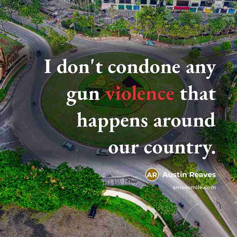 “I don't condone any gun violence that happens around our…” quote by Austin Reaves