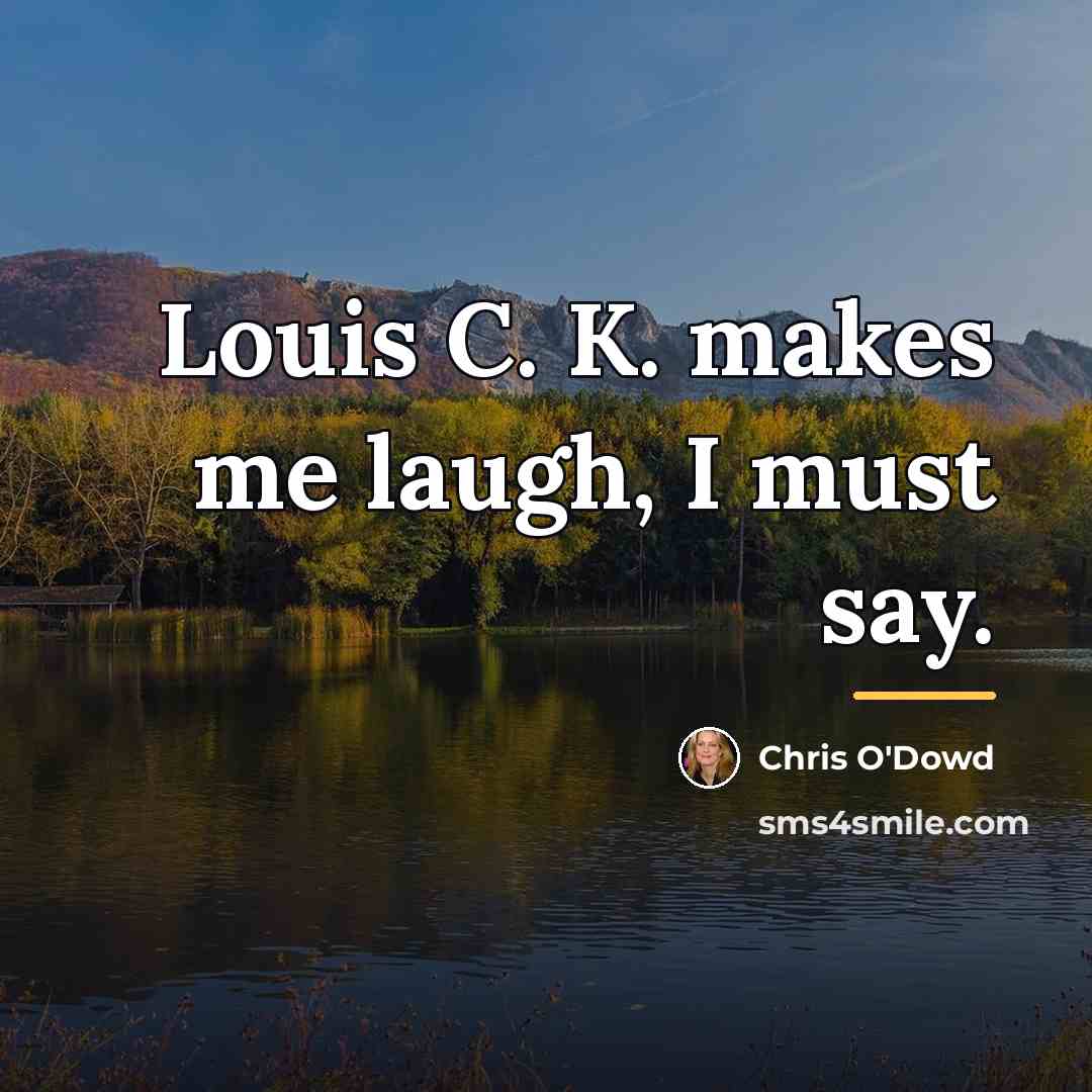 “Louis C. K. makes me laugh, I must say.…” quote by Chris O'Dowd