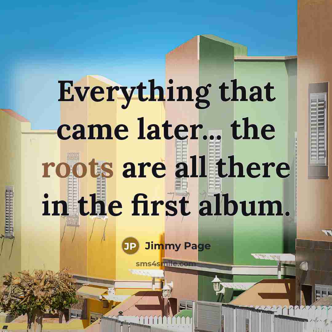 “Everything that came later... the roots are all there in…” quote by Jimmy Page