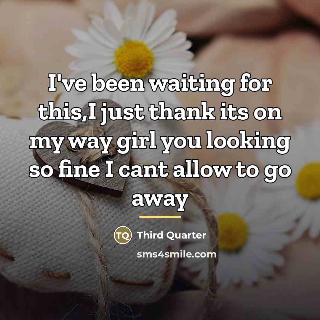 “I've been waiting for this,I just thank its on my…” quote by Third Quarter