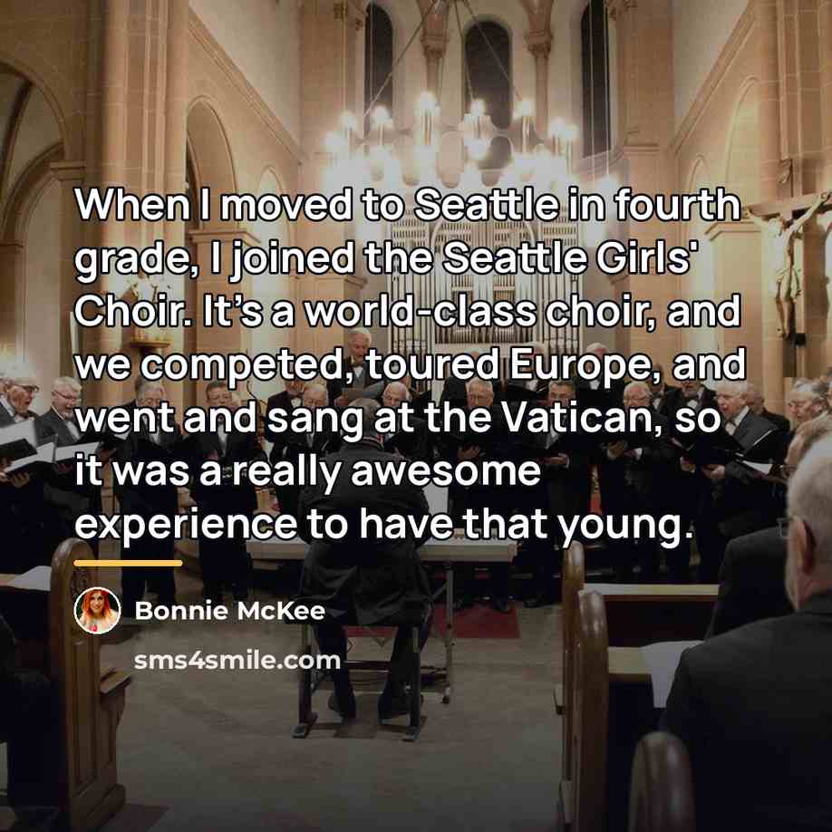 “When I moved to Seattle in fourth grade, I joined…” quote by Bonnie McKee