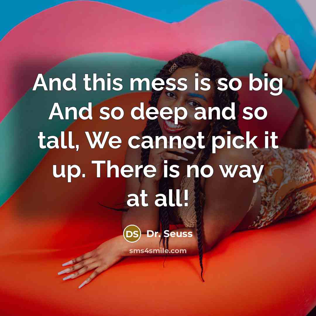 “And this mess is so big And so deep and…” quote by Dr. Seuss
