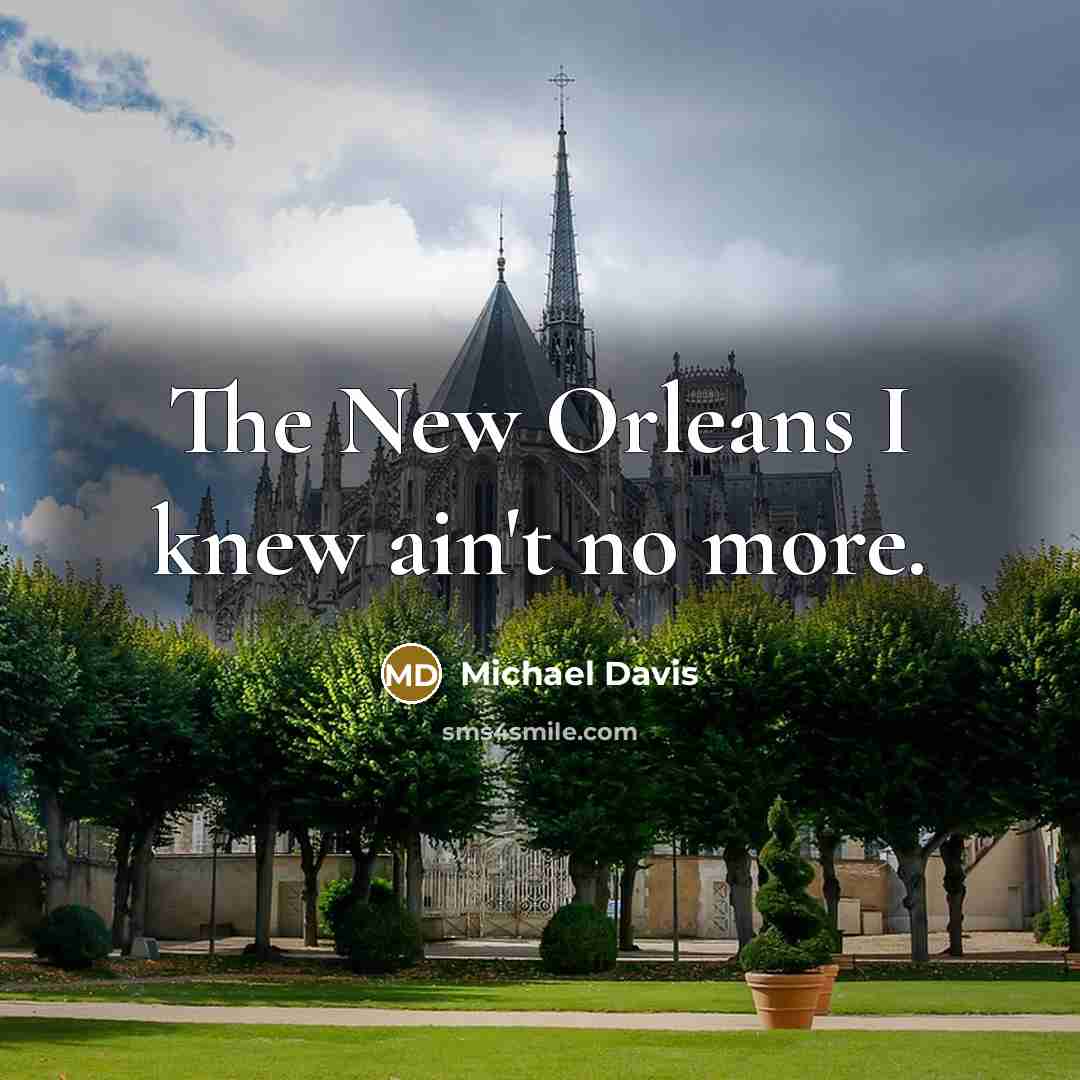 “The New Orleans I knew ain't no more.…” quote by Michael Davis