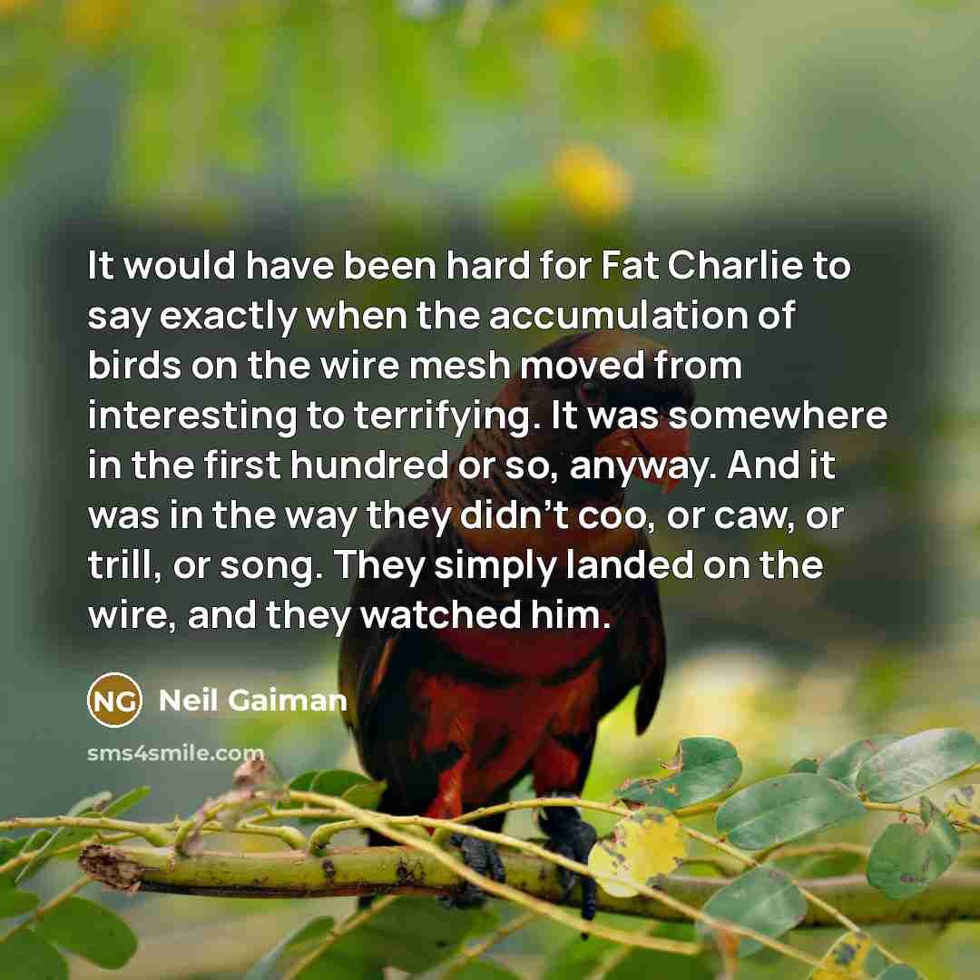 “It would have been hard for Fat Charlie to say…” quote by Neil Gaiman