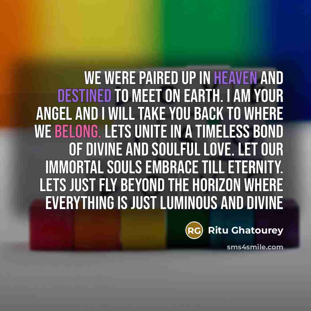 “We were paired up in heaven and destined to meet…” quote by Ritu Ghatourey