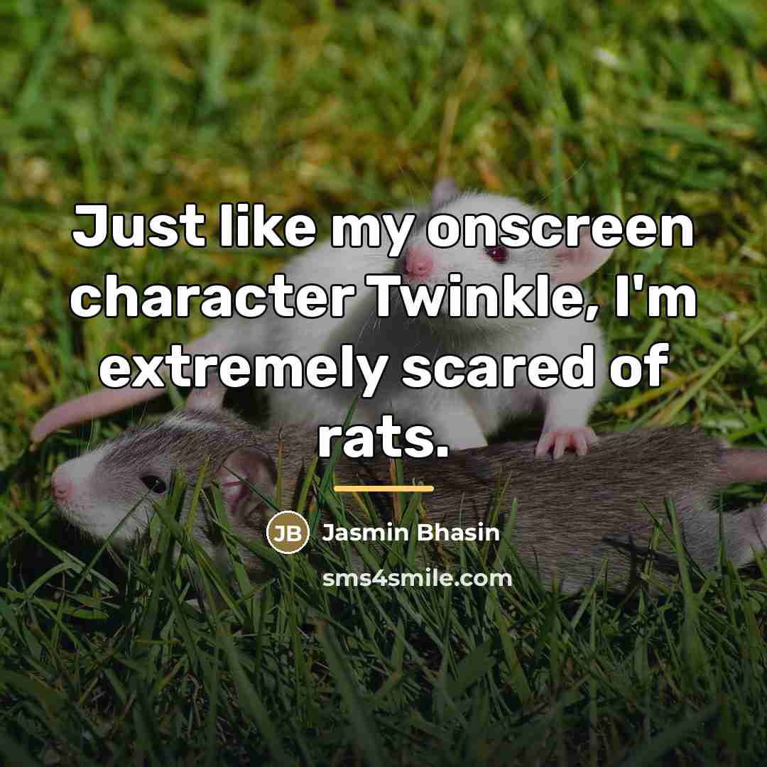 “Just like my onscreen character Twinkle, I'm extremely scared of…” quote by Jasmin Bhasin