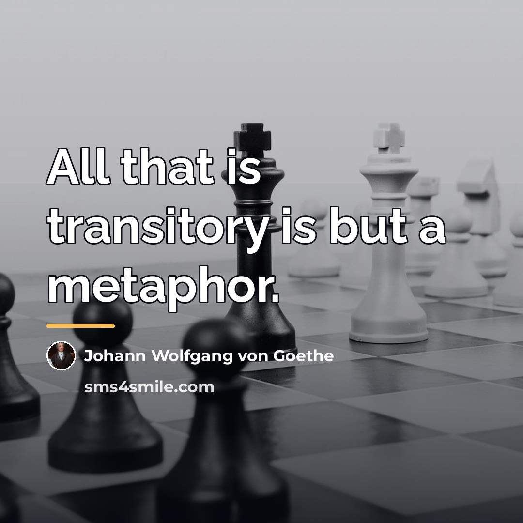 “All that is transitory is but a metaphor.…” quote by Johann Wolfgang von Goethe