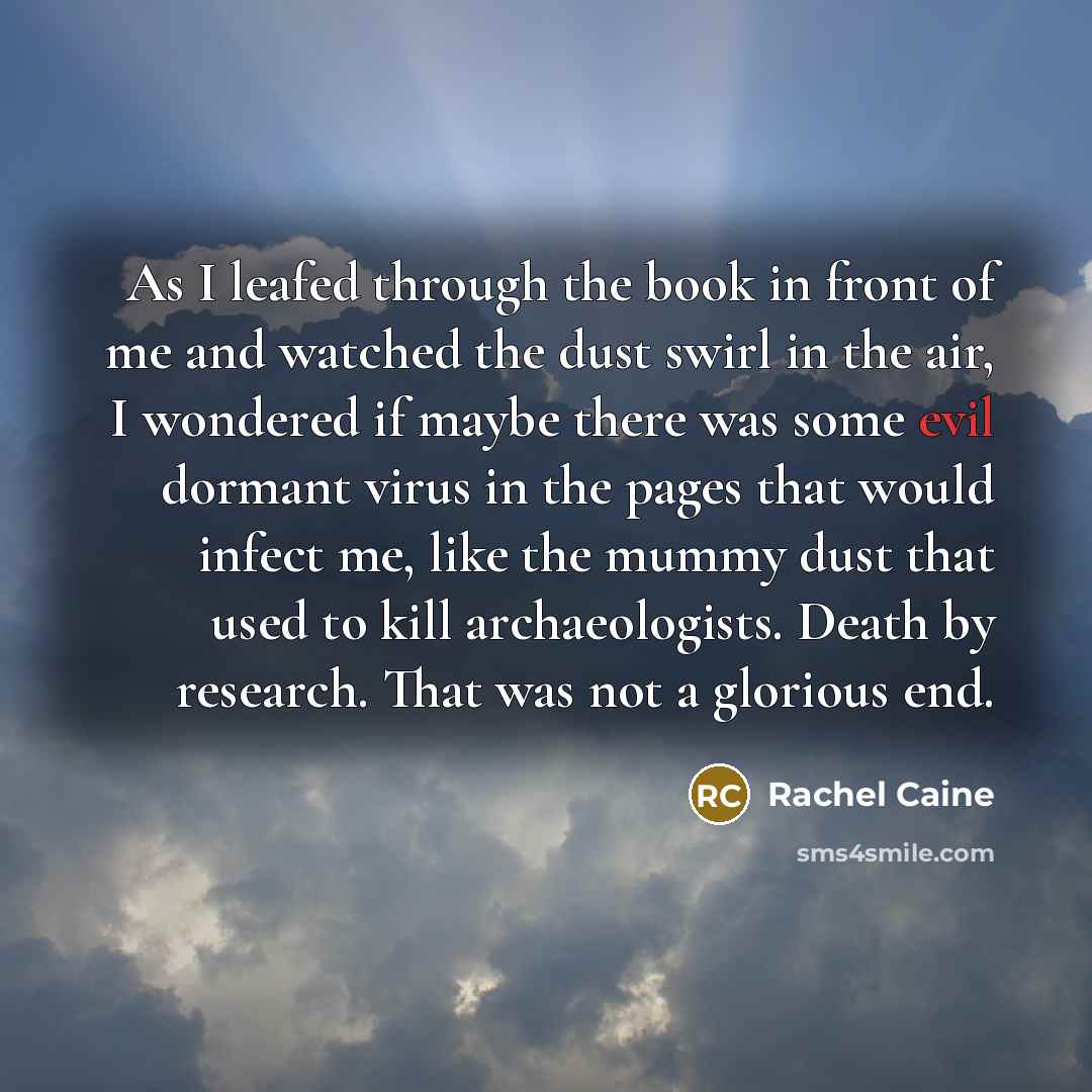 “As I leafed through the book in front of me…” quote by Rachel Caine