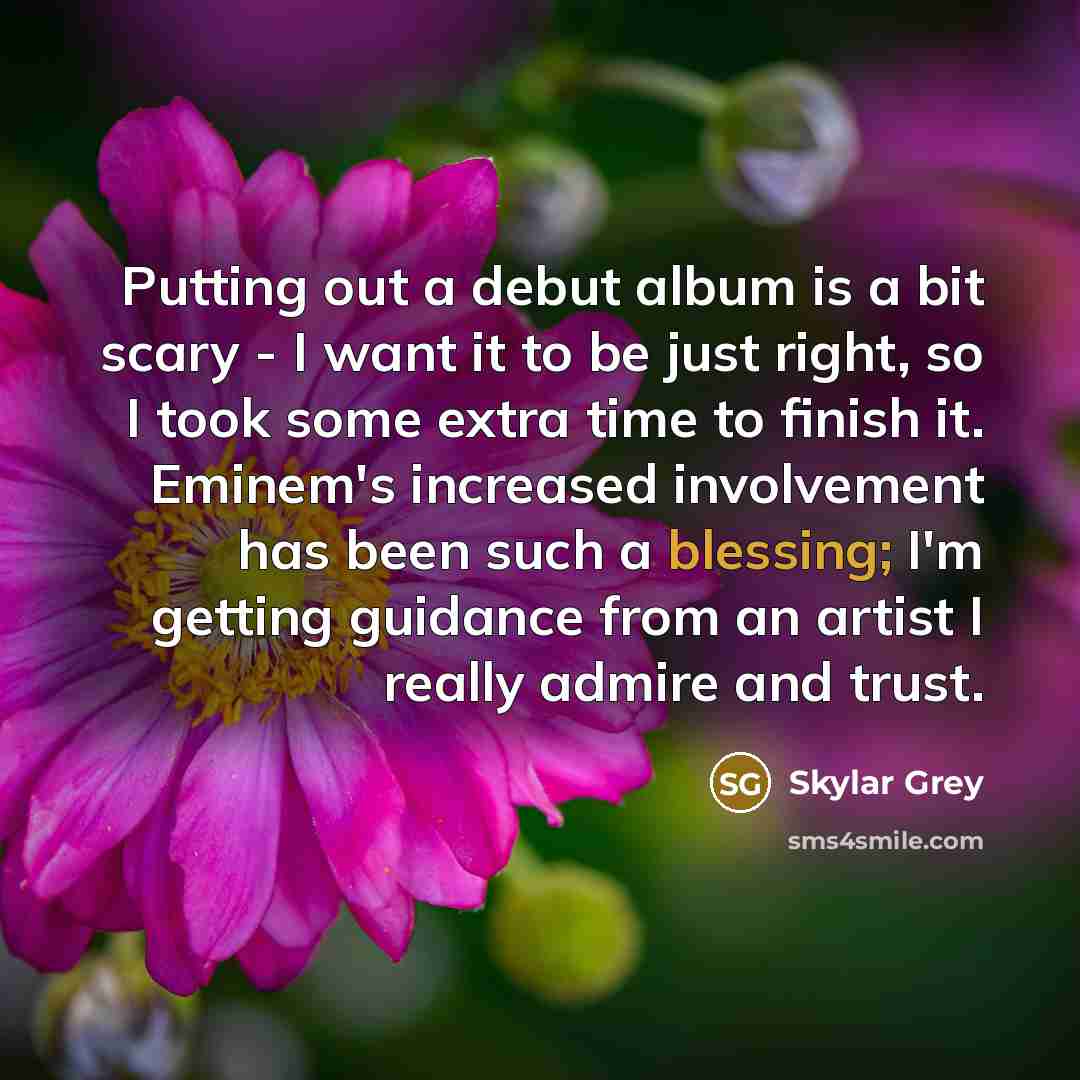 “Putting out a debut album is a bit scary -…” quote by Skylar Grey