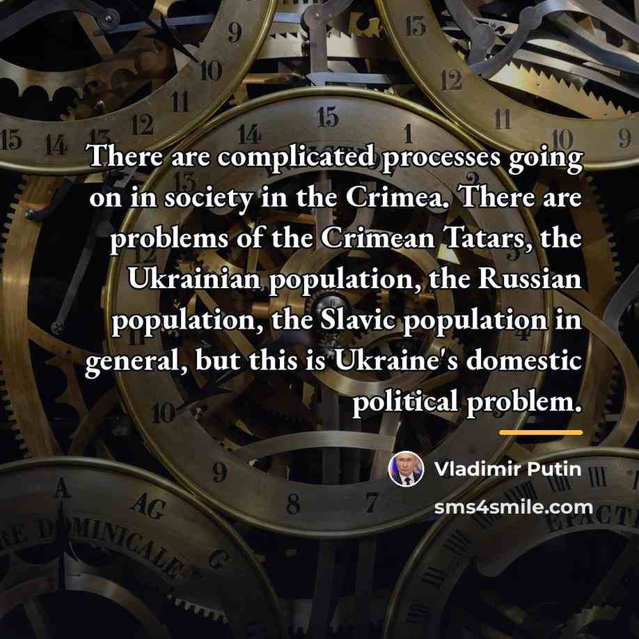 “There are complicated processes going on in society in the…” quote by Vladimir Putin