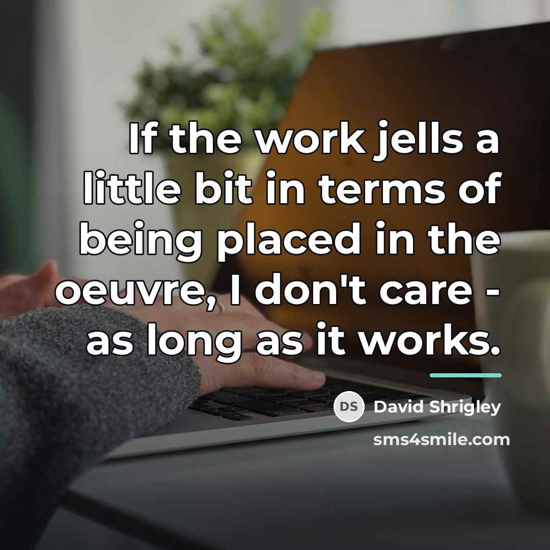 “If the work jells a little bit in terms of…” quote by David Shrigley